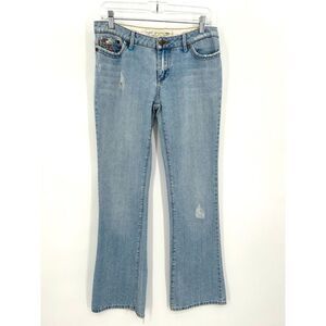 JOE'S JEANS Vintage Series 1971 Light Blue Rainbow Embroidered Flare Jeans 27